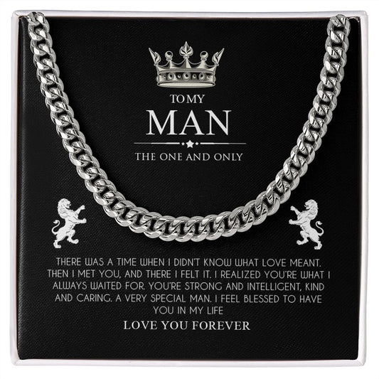 To My Man | Love You Forever - Cuban Link Chain