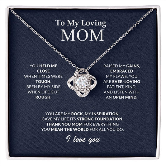 To My Loving Mom | I Love You - Love Knot Necklace